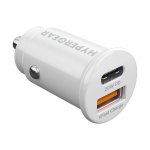 Mini 20W USB-C PD + 18W USB Fast Car Charger | White