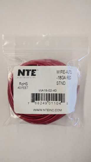 40Ft 18Awg Red Stranded Automotive Hook Up Wire