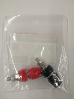 Heavy Duty Binding Post Red/Black Pair 1/4" Ring Terminals (M6)