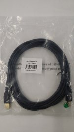 15Ft Black USB 2.0 A Male to B Male 28/24AWG Cable - (Gold)