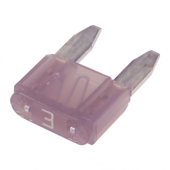 3 Amp Violet (ATM) Mini-Blade Fuse 32V (5Pk) Fast Acting