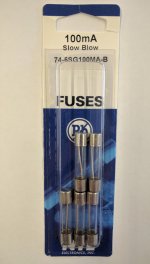 0.1 Amp (100mA) MDL Glass Fuse (5Pk) Slow Blow 6x30mm NTE