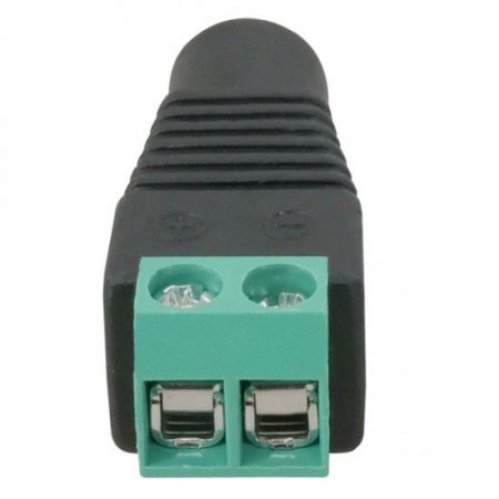 DC Socket (Power Female 2.1 / 5.5mm) to 2-Pin Terminal Adapter