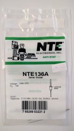 NTE136A Zener Diode (2Pk) 5.6V 1W