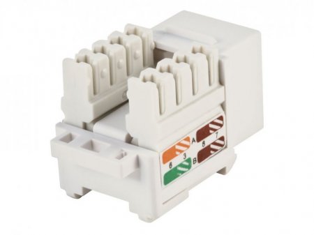 Cat5E Punch Down Keystone Jack - White