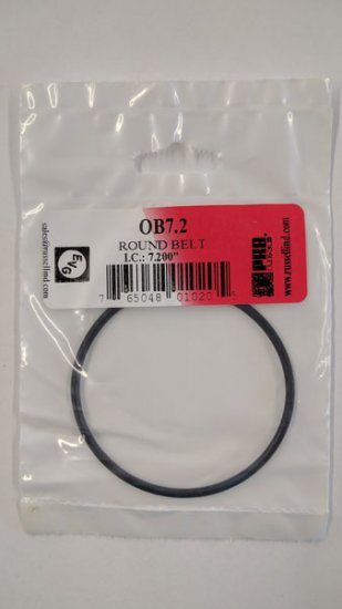 OB7.2 Round Rubber Belt 7.2\" IC, .103\" Cross Section