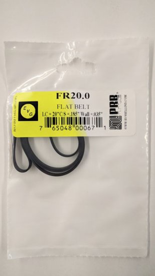 FR20.0 Flat Rubber Belt 20.0\" IC, .185\" CS, .035\" Wall Thickness