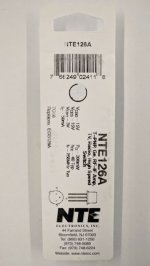 NTE126A T-PNP, Ge, RF-IF Amp, TV, Radio, High Speed Switch