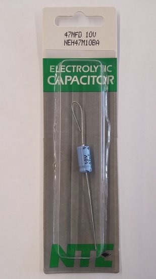 47uf 10V Axial Lead Electrolytic Capacitor