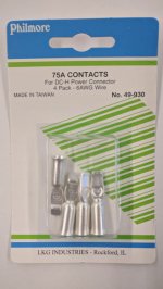 Anderson Power Pole 75A Contacts 6Awg (4Pk)