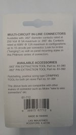 12 Pin 3191 International Mated Pair 0.093" Pins 12A Locking