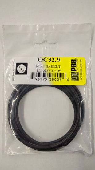 OC32.9 Round Rubber Belt 32.9\" IC, .139\" Cross Section