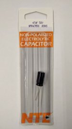 47uf 50V Non-Polar Radial Lead Electrolytic Capacitor