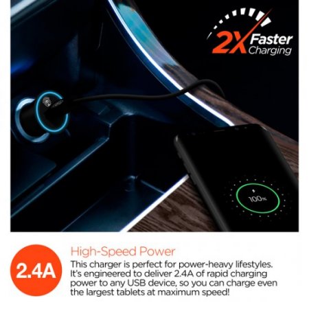 HyperGear Rapid Vehicle Charger w/Hybrid Micro-USB/USB-C