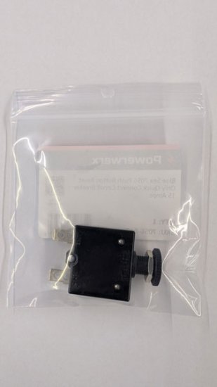 15A Push Button Reset Only Quick Connect Circuit Breaker