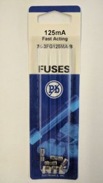 0.125 Amp Micro Cartridge Fuse (5Pk) Fast Acting 3.6x10mm