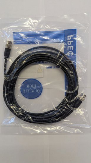 15Ft RG-58A/U Double Shield Cable, BNC Plug/Plug