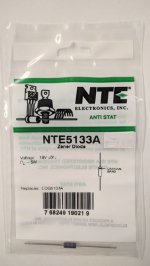 NTE5133A Zener Diode 18.0V 5W Axial Leaded