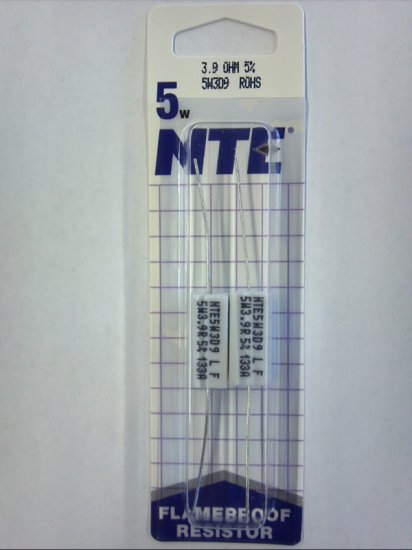 3.9 Ohm 5W Cerment Power Wirewound Resistor (2Pk) 5% Tolerance
