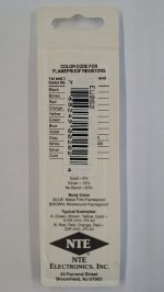 62 Ohm, 1/8W, 2% Metal Film Flameproof Resistor (6Pk)