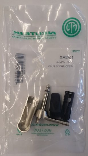Neutrik NP2RX 1/4" 90° Pro. Phone Plug 2 Pole Nickel Cont/Shell