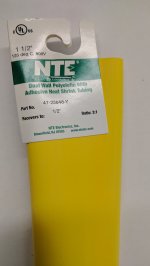 1.5" Yellow 48" Dual Wall 3:1 Polyolefin Heat Shrink w/Adhesive