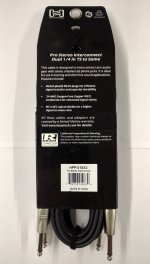 15Ft Pro Stereo Interconnect Dual REAN 1/4 in TS to Same