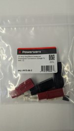 75 Amp Red/Black Anderson Powerpole Connectors (6Awg, 2 Sets)