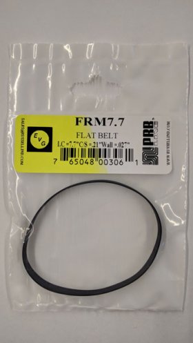 FRM7.7 Flat Rubber Belt 7.7" IC, .21" CS, .027" Wall Thickness