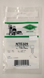 NTE329 T-NPN, Si, RF Power Amp, CB (PO 3.5W, 27MHz)