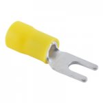Fork/Spade Insulated Vinyl (PVC) 12-10Awg 1/4" Stud (10Pk)