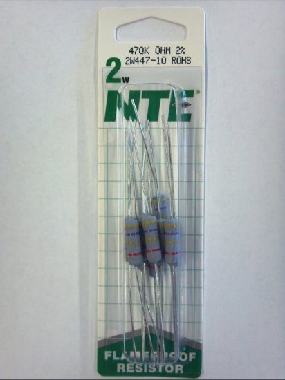 470K Ohm 2 Watt Metal Oxide Film Resistor (10Pk) 2% Tolerance