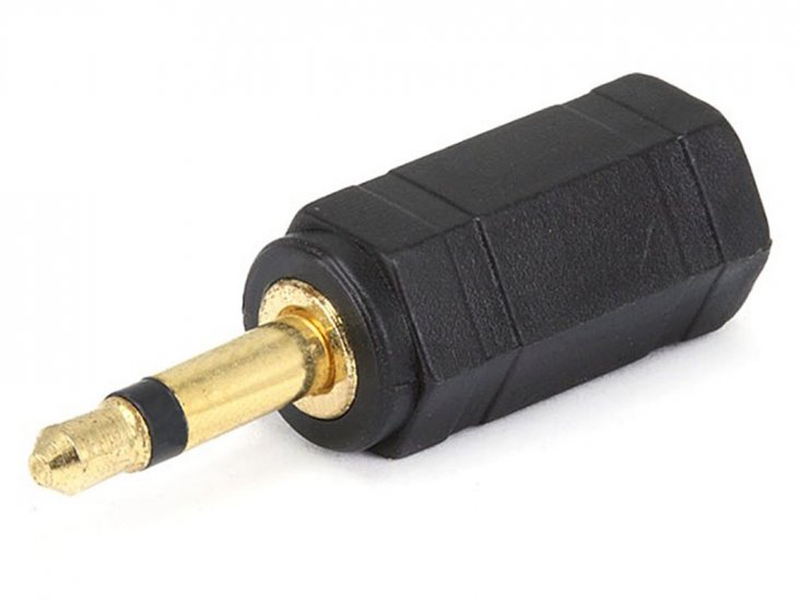 (3.5mm) 1/8\" Stereo Jack to (3.5mm) 1/8\" Mono Plug (Gold)