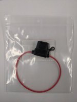 ATC/ATO Inline Fuse Holder (Gauge: 18, Color: Red) 7.5A Limit