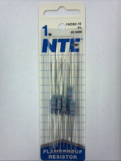 0.82 Ohm 1 Watt Metal Oxide Film Resistor (10Pk) 5% Tolerance