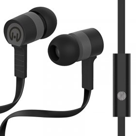 HyperGear Low Ryder Earphones with Mic - Black / Grey 3.5mm