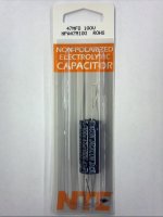 47uf 100V 85°C Axial Lead Electrolytic Capacitor Non-Polar