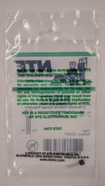 NTE977 IC, Positive 3 Terminal Voltage Regulator, 5V 100mA, TO92