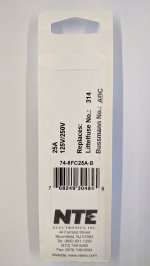 25 Amp (3AB) Ceramic Fuse (5Pk) Fast Acting 6x30mm