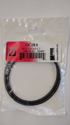 OC18.0 Round Rubber Belt 18.0" IC, .139" Cross Section