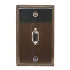 HD15 (VGA) Jack Stainless Steel Wall Plate