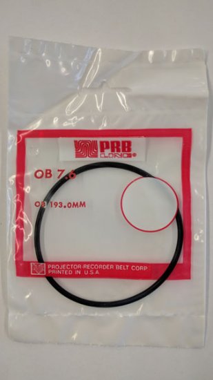 OB7.6 Round Rubber Belt 7.6\" IC, .103\" Cross Section