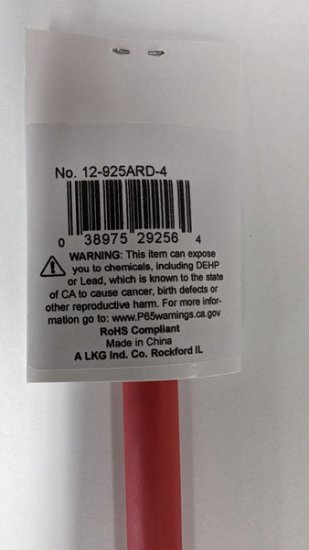 3/8" Red 48" Dual Wall 3:1 Polyolefin Heat Shrink w/Adhesive