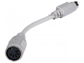 DIN5(F)AT5/MDIN6(M)PS2 AT to PS2 6" Cable Adapter