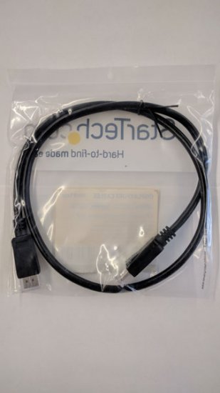 3Ft DisplayPort 1.2 Cable with Latches M/M – DisplayPort 4k