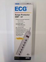 Surge Protector 7 Outlet w/Safety Covers 6Ft Cord 1050 Joules