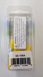 Ring Terminal Insulated 12-10Awg #6 Stud (8Pk) Yellow Vinyl