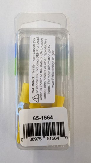 Ring Terminal Insulated 12-10Awg #6 Stud (8Pk) Yellow Vinyl