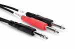 3.3Ft (1m) Insert Cable 1/4in TRS to Dual 1/4in TS