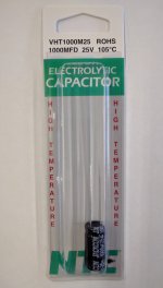 1,000uf 25V 105°C Radial Lead Electrolytic Capacitor